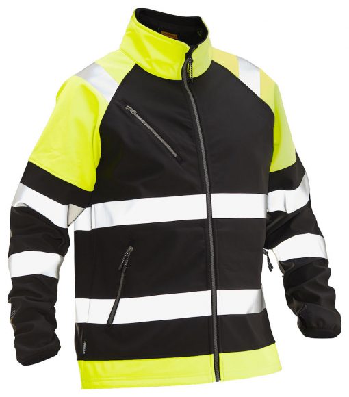 5125 Softshell jacket Hi-Vis zwart/geel 4xl